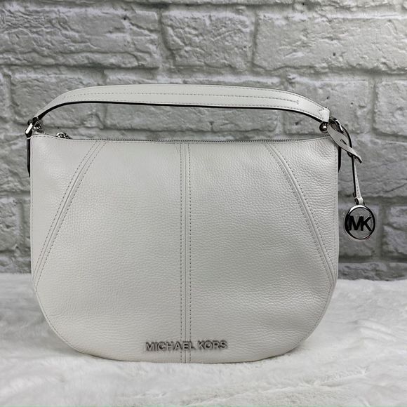 NWT Michael Kors Bedford White Hobo Shoulder Bag - Picture 1 of 3